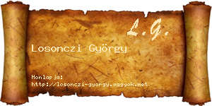 Losonczi György névjegykártya